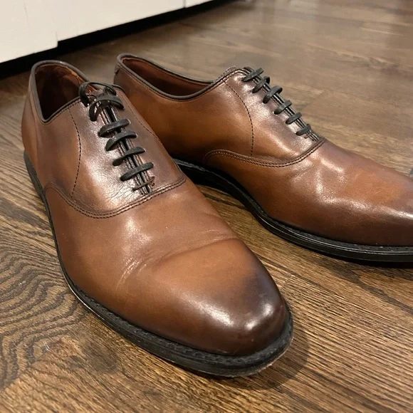 Allen Edmonds Carlyle Cap Toe Oxford Brown Leather Dress Shoes Mens 9.5 B narrow s-l400.jpg main image 2